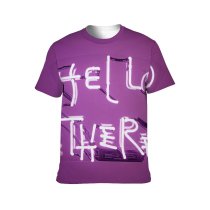 yanfind Adult Full Print T-shirts (men And Women) 4k Alphabet Android Conceptual Creativity Display Elegant Fashion Hands Hello Light Neon