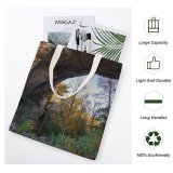 yanfind Great Martin Canvas Tote Bag Double Cave Plant Vegetation Outdoors Natural Arch Scenic Area Parkers Lake Ky Usa white-style1 38×41cm