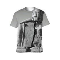 yanfind Adult Full Print T-shirts (men And Women) Aged Ancient Archaeology Architecture Art Attract Blurred Bw Civilization Cloudless Colossi Memnon