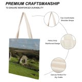 yanfind Great Martin Canvas Tote Bag Double Field Grassland Outdoors Scenery Countryside Landscape Mên white-style1 38×41cm