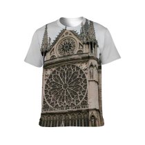 yanfind Adult Full Print T-shirts (men And Women) Aged Ancient Arch Architecture Art Building Carve Cathedral Catholic Church City Cloudy