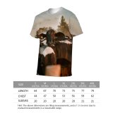 yanfind Adult Full Print T-shirts (men And Women) Agriculture Blurred Construction Country Countryside Cow Daylight Daytime Ear Eat Ecology