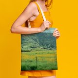yanfind Great Martin Canvas Tote Bag Double Field Grassland Outdoors Countryside Farm Rural Meadow Slope Pasture white-style1 38×41cm