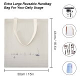 yanfind Great Martin Canvas Tote Bag Double Boat Transportation Vehicle Vessel Watercraft Sailboat Barcelona Испания Outdoors white-style1 38×41cm