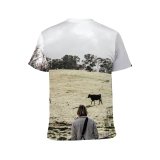 yanfind Adult Full Print T-shirts (men And Women) Adventure Anonymous Country Countryside Cow Daytime Explore Faceless Farmland Field Flora Grass