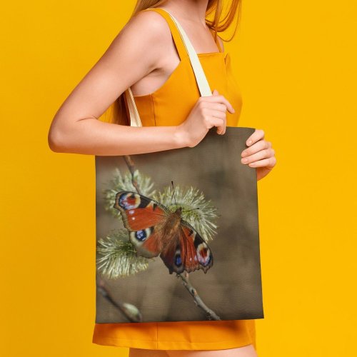 yanfind Great Martin Canvas Tote Bag Double Butterfly Plant Invertebrate Insect Unnamed Road Grenzach white-style1 38×41cm