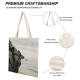 yanfind Great Martin Canvas Tote Bag Double Cliff Outdoors Ocean Sea Promontory Shoreline Coast Rock Beach Land white-style1 38×41cm