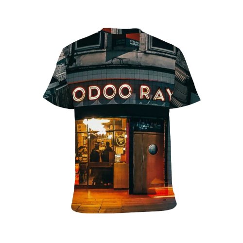 yanfind Adult Full Print T-shirts (men And Women) Aged Architecture Avenue Bar Building Café Calm City Construction Contemporary Dark Decor