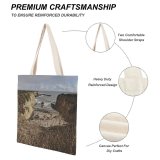yanfind Great Martin Canvas Tote Bag Double Cliff Outdoors Promontory Ocean Santa Cruz County Usa Winter Mesa white-style1 38×41cm
