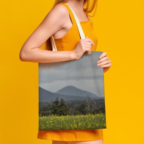 yanfind Great Martin Canvas Tote Bag Double Field Grassland Outdoors Countryside Farm Meadow Rural Grey Slope white-style1 38×41cm