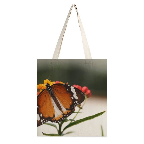 yanfind Great Martin Canvas Tote Bag Double Butterfly Insect Invertebrate Monarch Photo Creative Commons white-style1 38×41cm