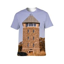 yanfind Adult Full Print T-shirts (men And Women) Aged Attract Autumn Brick Building Calm Cloudless Construction Daytime Design Dry Dwell