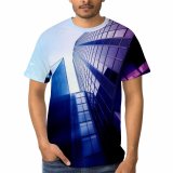 yanfind Adult Full Print T-shirts (men And Women) Abstract Architectural Design Architecture Building City Cityscape Clouds Contemporary Downtown Exterior Facade