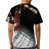 yanfind Adult Full Print T-shirts (men And Women) Aged Anonymous Architecture Banister Damaged Light Fashion Female Flight Stairs Grungy Handrail