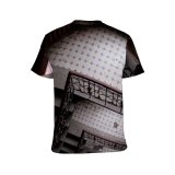 yanfind Adult Full Print T-shirts (men And Women) Aged Architecture Banister Chess Space Damaged Light Flight Stairs From Above Handrail