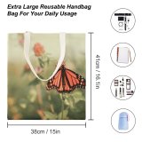 yanfind Great Martin Canvas Tote Bag Double Butterfly Invertebrate Insect Monarch white-style1 38×41cm