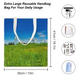 yanfind Great Martin Canvas Tote Bag Double Field Grassland Outdoors Grass Plant Countryside Happy Valley Usa Farm Meadow Rural white-style1 38×41cm