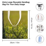 yanfind Great Martin Canvas Tote Bag Double Field Grassland Outdoors Plant Countryside Farm Meadow Rural Grass Flower Jar white-style1 38×41cm