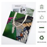 yanfind Great Martin Canvas Tote Bag Double Butterfly Insect Invertebrate Plant Flower Monarch Bee Honey white-style1 38×41cm