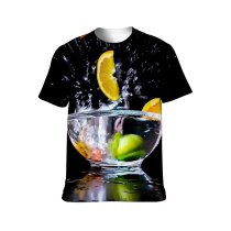yanfind Adult Full Print T-shirts (men And Women) Alcohol Cocktail Glass Lemon Fruit Drop Lime Liquid Juice Cool Vodka