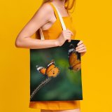 yanfind Great Martin Canvas Tote Bag Double Butterfly Insect Invertebrate Monarch Bee Honey Birds white-style1 38×41cm