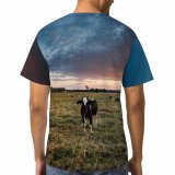 yanfind Adult Full Print T-shirts (men And Women) Atmosphere Beauty Bovidae Bovine Calf Cattle Chordate Cloudy Colorful Space
