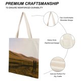 yanfind Great Martin Canvas Tote Bag Double Field Outdoors Grassland Countryside Bakersfield United States Mound Landscape Scenery Fence Rural white-style1 38×41cm