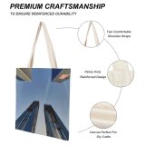yanfind Great Martin Canvas Tote Bag Double Building City High Rise Town Urban Architecture Office Changsha China 长沙市岳麓区观沙岭 white-style1 38×41cm