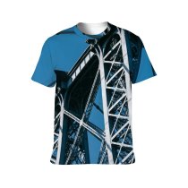 yanfind Adult Full Print T-shirts (men And Women) America Attract Sky Build Cable City Cloudless Construct Construction Detail Development