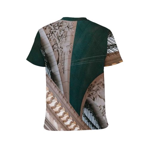 yanfind Adult Full Print T-shirts (men And Women) Aged America Arch Architecture Attract Brick Building Ceiling Classic Column Construction
