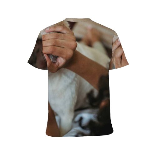 yanfind Adult Full Print T-shirts (men And Women) Adorable Affection Anonymous Blurred Bonding Charming Chordate Comfort Couch Eyes