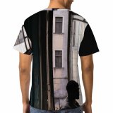 yanfind Adult Full Print T-shirts (men And Women) Aged Anonymous Architecture Damaged Light Design Flight Stairs Industrial Interior Natural