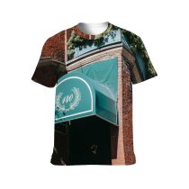 yanfind Adult Full Print T-shirts (men And Women) Accommodation Aged Architecture Awning Sky Brick Wall Building Calm City Condominium
