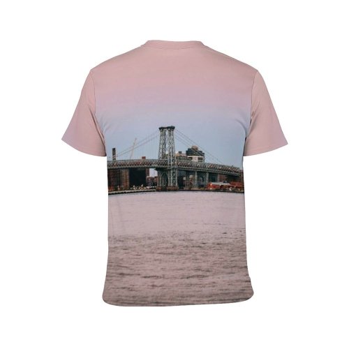 yanfind Adult Full Print T-shirts (men And Women) America Architecture Attract Building Calm City Cityscape Cloudless Colorful Construction Design