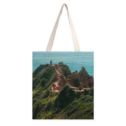 yanfind Great Martin Canvas Tote Bag Double Cliff Ocean Sea Land Outdoors Scenery Shoreline Coast Rock Promontory Landscape Plant white-style1 38×41cm