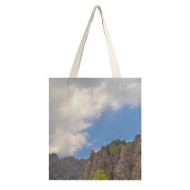 yanfind Great Martin Canvas Tote Bag Double Cliff Outdoors Range Peak Rocks Promontory Mesa Scenery Sky Plateau Ocean white-style1 38×41cm