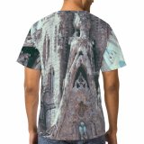 yanfind Adult Full Print T-shirts (men And Women) Aged Ancient Architecture Art Attract Barcelona Basilica Carve Cathedral Catholic Church City