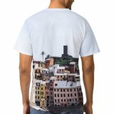 yanfind Adult Full Print T-shirts (men And Women) Aged Architecture Bay Sky Boat Building Cloudy Coast Construction Destination Dwell Embankment