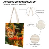 yanfind Great Martin Canvas Tote Bag Double Butterfly Insect Monarch Invertebrate Plant Garden Flowers Flower Buterfly Pupae Larvae white-style1 38×41cm