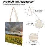 yanfind Great Martin Canvas Tote Bag Double Field Grassland Outdoors Countryside Farm Rural Meadow Landscape Pasture Scenery Ranch Land white-style1 38×41cm