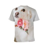 yanfind Adult Full Print T-shirts (men And Women) Adorable Canidae Cute Dog Friendship Fur Loyalty Pedigree Pet Snout
