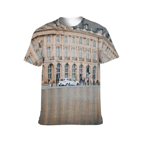 yanfind Adult Full Print T-shirts (men And Women) Accommodation Aged Ancient Apartment Architecture Building Castle City Cloudless Condominium Construction