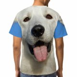 yanfind Adult Full Print T-shirts (men And Women) Adorable Cute Dog Furry Pet Tongue