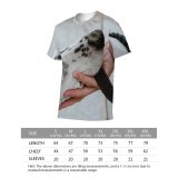 yanfind Adult Full Print T-shirts (men And Women) Anonymous Cute Dog Faceless Lady Outdoors Pet Summer