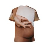 yanfind Adult Full Print T-shirts (men And Women) Anonymous Bathroom Beauty Bikini Blurred Buttock Crop Curve Daily Daylight Ethnic Faceless