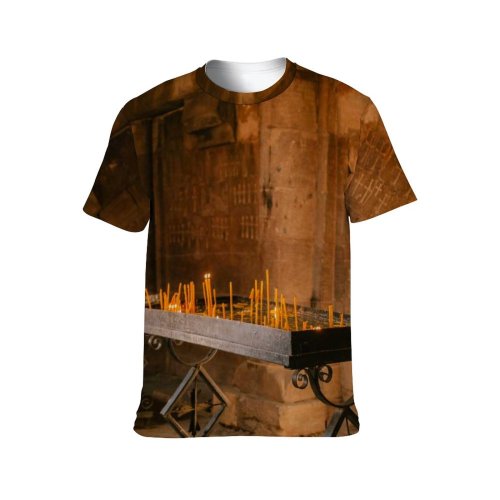 yanfind Adult Full Print T-shirts (men And Women) Altar Ancient Authentic Belief Believe Burn Candle Cathedral Catholic Church Devote