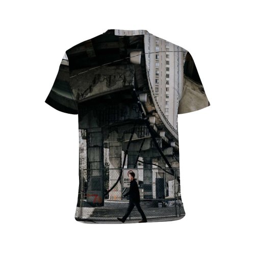 yanfind Adult Full Print T-shirts (men And Women) Aged Anonymous Architecture Asphalt Building City Cityscape Contemporary Danger District Downtown
