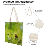 yanfind Great Martin Canvas Tote Bag Double Butterfly Bee Honey Insect Invertebrate Plant Flower Pollen white-style1 38×41cm