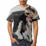 yanfind Adult Full Print T-shirts (men And Women) Accessory Adorable Attentive Blurred Calm Charming Chordate Cute Daytime Dog Friendly Fur