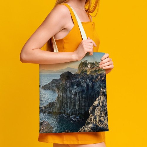 yanfind Great Martin Canvas Tote Bag Double Cliff Outdoors Promontory Ocean Sea Grey Public Domain white-style1 38×41cm